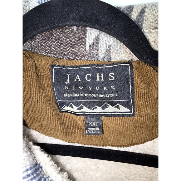 Jachs New York Jacket Shacket Wool Blend Sherpa Lined Aztec Southwestern Men XXL - Picture 2 of 8